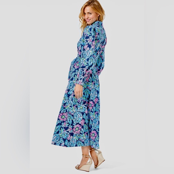 Lilly Pulitzer NWT Mira Stretch Shirtdress Pineapple Paradise $228 Size 00 - Picture 6 of 16